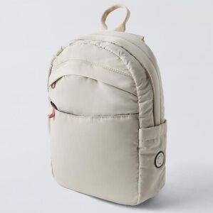 Zara Monochrome Backpack Off White